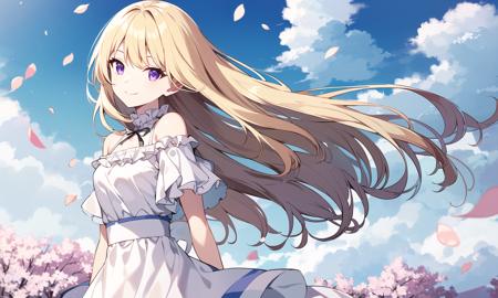 04525-1723434672-masterpiece,best quality,_1girl,(solo_1.25),15 years,blonde hair,(very long hair),purple eyes,(frills blouse,white short sleeves.png